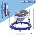 thumbnail image 5 of Ealing Foldable Baby Walker with Wheels,Foot Pads,Adjustable Height, Activity Center Toys with Music for Babies 6-24 Months Girl & Boys, 5 of 7