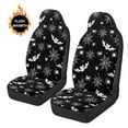thumbnail image 3 of Uorisanigo 2 Pcs Car Seat Covers Set Cobweb Bat Print Vehicle Front Seat Protection Car Interior Covers Seats Protectors Universal Fit for Sedans SUVs Pick-up Trucks, 3 of 7