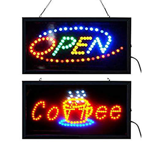Details about   Large 19 x 10" Bright LED Animated Open Store Shop Food Business Sign Display 