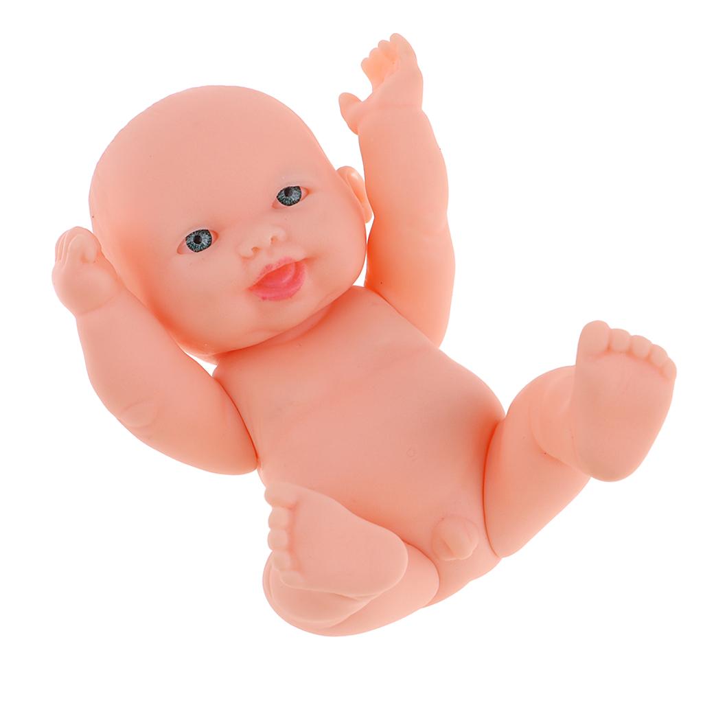 11cm Realistic Doll Lifelike Nude Newborn Simulation Soft Child Baby Dolls  Toys Smile