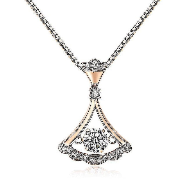 Collier Chaîne Collier Pendentif Bijoux Filles S925 Jupe Argentée Géométrique_x