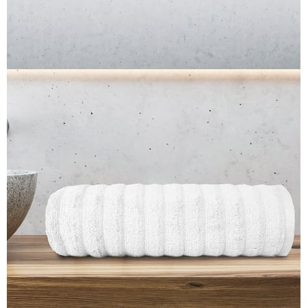 Mainstays Performance Textured Hand Towel, 26" x 16", Arctic White