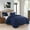 Navy V, variant on JML Quilt Set King 3 Piece Coverlet, Microfiber Embossed Bedspread with 2 Shams,92"x104"