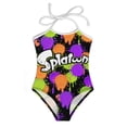 thumbnail image 3 of Splatoon Girls Swimsuits One Piece Bathing Suit Cute Toddler Kids Pool Beach Swimwear Quick Dry 3-8 Years, 3 of 6