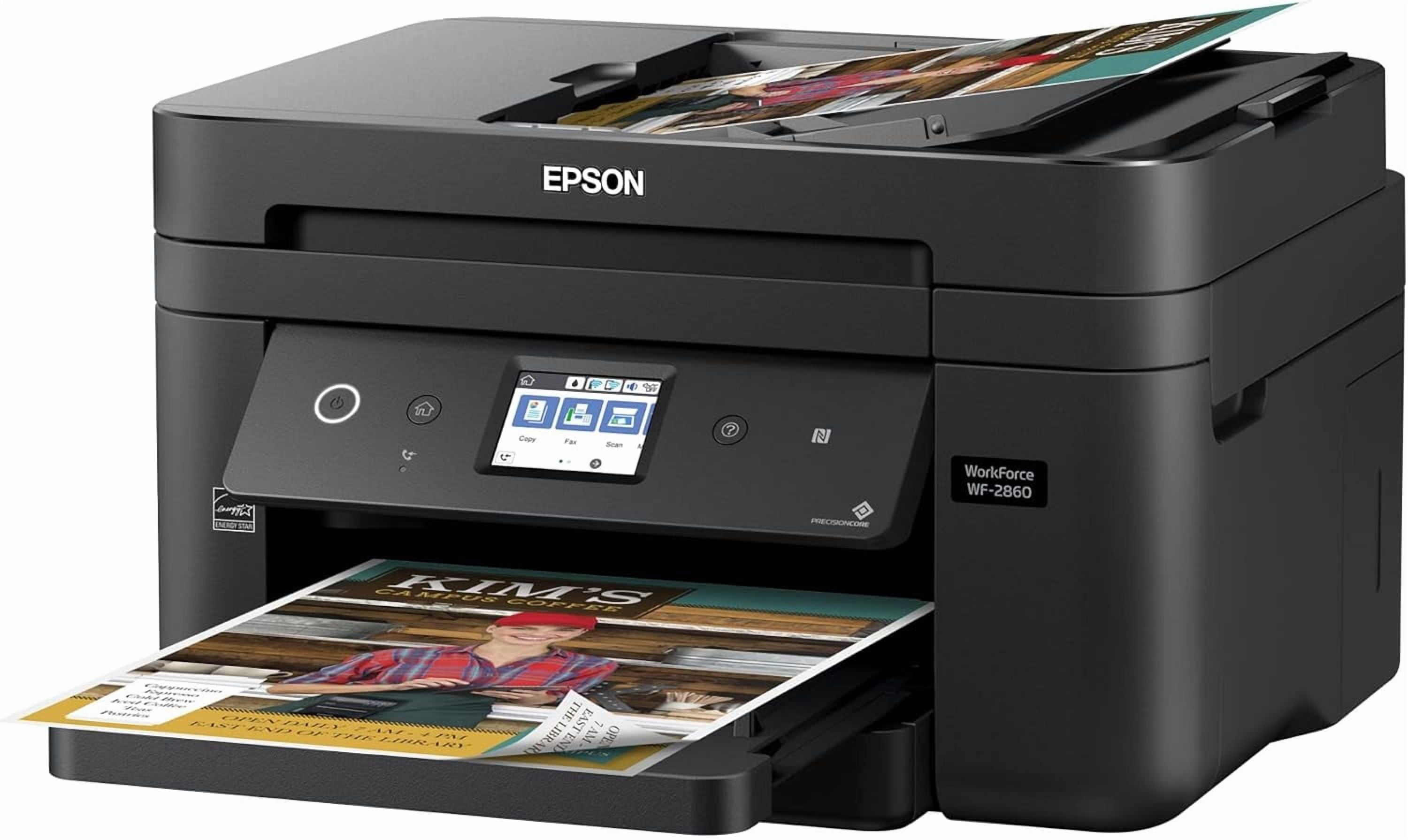 Epson WorkForce WF-2860 Wireless All-in-One Color Inkjet Printer (Sold without manufacturer warranty)