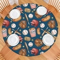 thumbnail image 2 of Blue Baseball Stadium Pattern Round Fitted Tablecloth with Elastic Edge,Dining Table Cover Waterproof,Outdoor Round Tablecloth for Camping,Dining,Indoor and Outdoor, 2 of 7