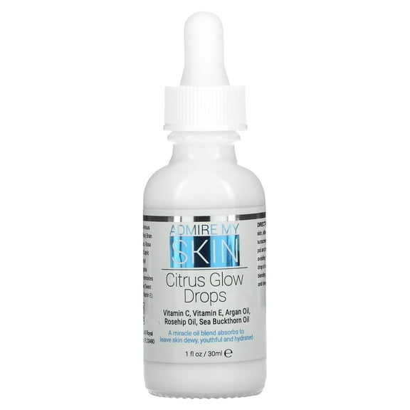 Admire My Skin Vitamin C Gua Sha Oil for Face - Organic Facial Oil for Glowing Skin with Argan & Rosehip Oils - For a Dewy, Youthful Glow 1oz