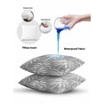 thumbnail image 6 of Outdoor Pillows Waterproof, Grey Palm Tree Throw Pillows with Inserts Included, Summer Botanical Tropical Tree Indoor Outdoor Decorative Lumbar Pillow for Bed/Couch/Patio 18"x18", 1Pcs, 6 of 8