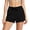 Black, variant on Shorts for Women High Rise Pull on Bermuda Flat Front Solid,Size S-2XL