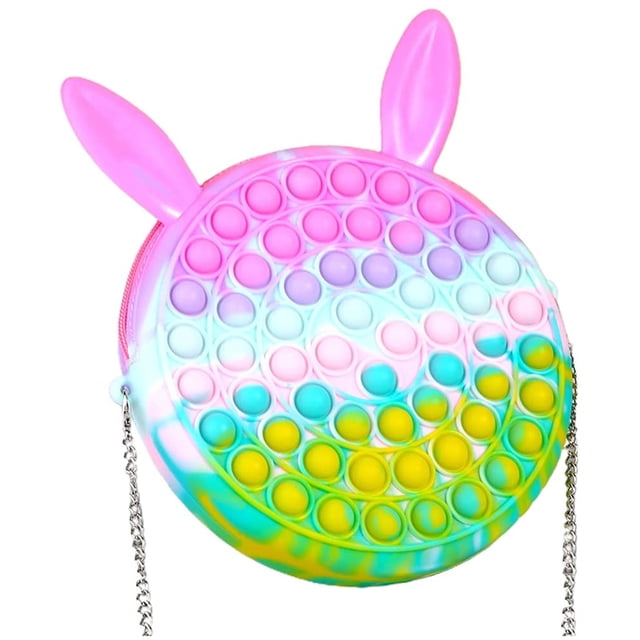 Juguetes de bandolera, juguetes sensoriales, útiles escolares Mochila Bolsa de silicona Pop para niñas MFZFUKR 221836-6