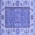 thumbnail image 1 of Ahgly Company Machine Washable Indoor Square Oriental Blue Traditional Area Rugs, 6' Square, 1 of 4