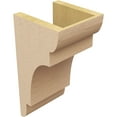 thumbnail image 5 of 7"W x 7"D x 14"H Wide New Brighton Rough Cedar Woodgrain TimberThane Corbel, Primed Tan, 5 of 6