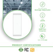 4FT 220W Power Tunable LED Linear High Bay Lights - 30800 Lumens, CCT 4000K-5700K Selectable - Ideal for Shops 2 pack