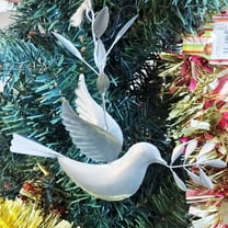 Peace Dove Christmas Ornament Metal Santa Christmas Hanging Decoration Indoor Outdoor Christmas Tree Decoration