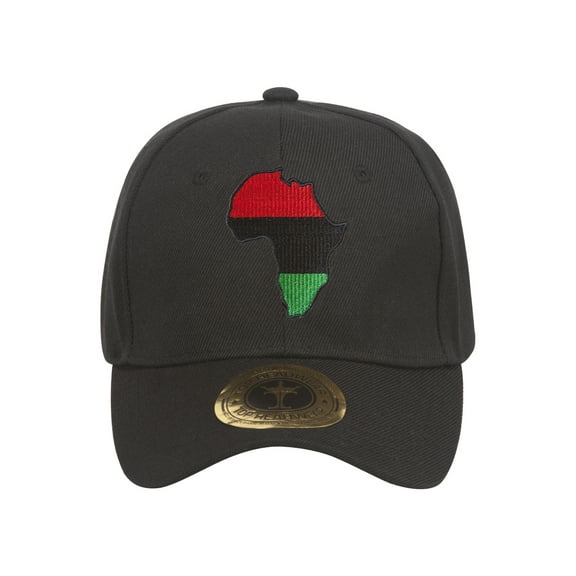 Pan Africa Continent Patch Black Adjustable Baseball Cap
