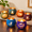 Diwali-6PCS, variant on Halloween1-6PCS Black Glass Jack O Lantern Tealight Candle Holders Set For Table Decor