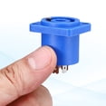 thumbnail image 4 of 5pcs 4 Pole Speaker Jack Twist Lock,1 Inch XLR Speaker Panel Mount,Blue, 4 of 7