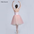 thumbnail image 4 of Tutú romántico profesional rosa, vestido de tul suave de bailarina para niñas, falda de ballet para mujeres, disfraces de actuación en el escenario/competencia, 4 of 5