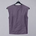 thumbnail image 6 of LIBRCLO Mens Tank Tops Crew Neck Solid Color And Linen Shirts Sleeveless Muscle Shirts for Active Men, 6 of 6