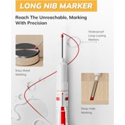 STAGEEK Carpenter Pencil with Sharpener, Mechanical Carpenter Pencils with 19 Refills, construction pencils heavy duty Woodworking Tools, Deep Hole Long Nib Marker Pens for Architect Marking