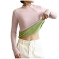 thumbnail image 1 of FAIWAD Chandails à Col Roulé pour Femmes Doublés en Molleton, Manches Longues, Côtelés, Tricotés, Ajustés, Extensibles, Chandails à Enfiler, 1 of 4