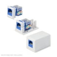 thumbnail image 3 of 5 Pack Surface Mount Box 1 Port Signle Hole Keystone Jack Cat5e/Cat6 White, 3 of 3