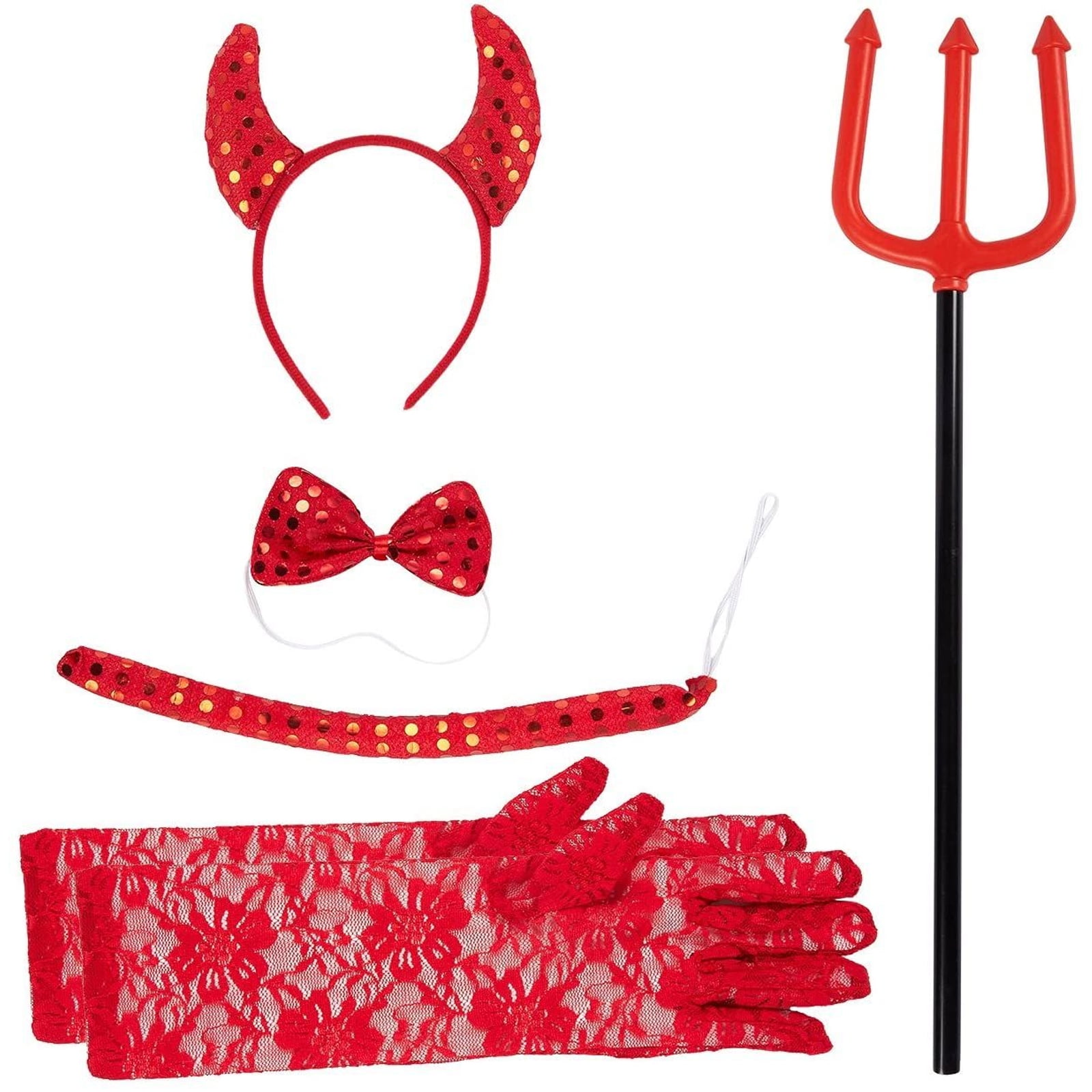 party dress up and play Childs plastic red devil horn headband 