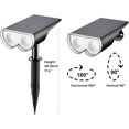 thumbnail image 4 of Focos solares para exteriores, 16 LED, IP67, impermeables, de anochecer al amanecer, luces de pared con luz diurna de 6500 K, luces solares para exteriores para jardín, 4 of 5
