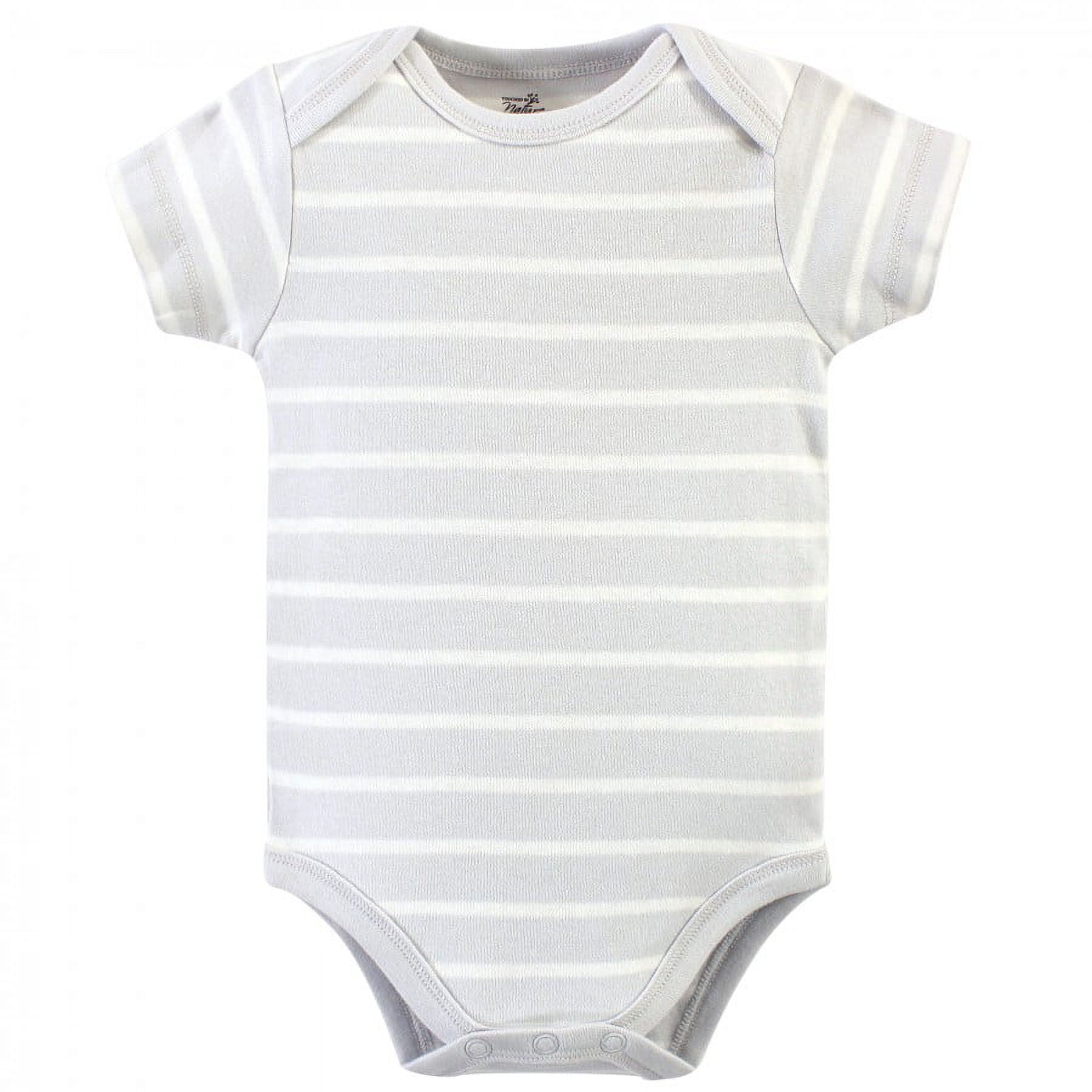 Touched by Nature Baby Boy Organic Cotton Bodysuits 5pk, Boho Fox, 0-3 Months