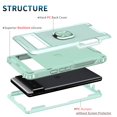 thumbnail image 5 of SaniMore for Google Pixel 6 6.4" Magnetic Case, Rugged PC & TPU Bumpers with Car Mount & Ring Kickstand Heavy Duty Full Body Protective Case for Google Pixel 6 Women Men, Green, 5 of 9