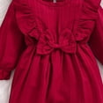 thumbnail image 4 of Newborn Infant Baby Girl Fall Jumpsuit Letter Embroidery Romper, 4 of 4