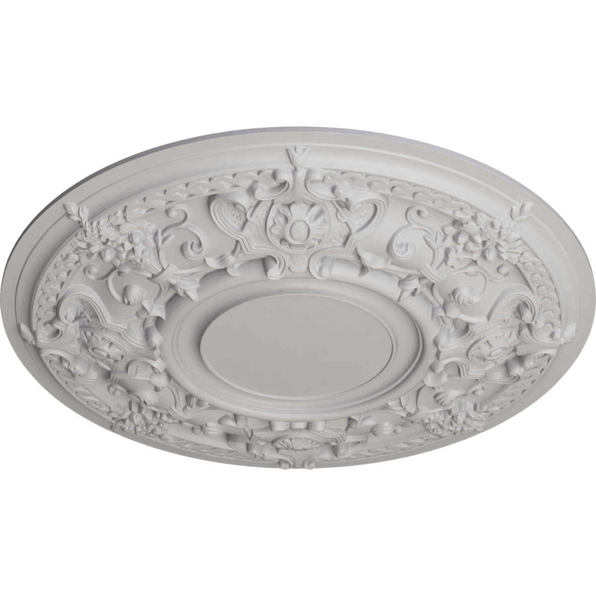 32 3/4"OD x 2 1/2"P Jackson Ceiling Medallion (Fits Canopies up to 13 1/2"), Hand-Painted Ultra Pure White