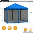 thumbnail image 5 of ABCCANOPY 8 ft x 8 ft Easy Pop up Outdoor Canopy Tent With Netting, Blue, 5 of 6