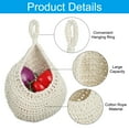 thumbnail image 4 of Uxcell Hanging Fruit Baskets for Kitchen, Medium Size Hanging Storage Basket, Beige, 4 of 6