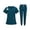 Blue-A#200526NN, variant on Hearthz Scrub Set Women Stretch Nursing Uniform Top & Jogger Pant Plus Size Scrub Suit Medical Uniform with Pocket