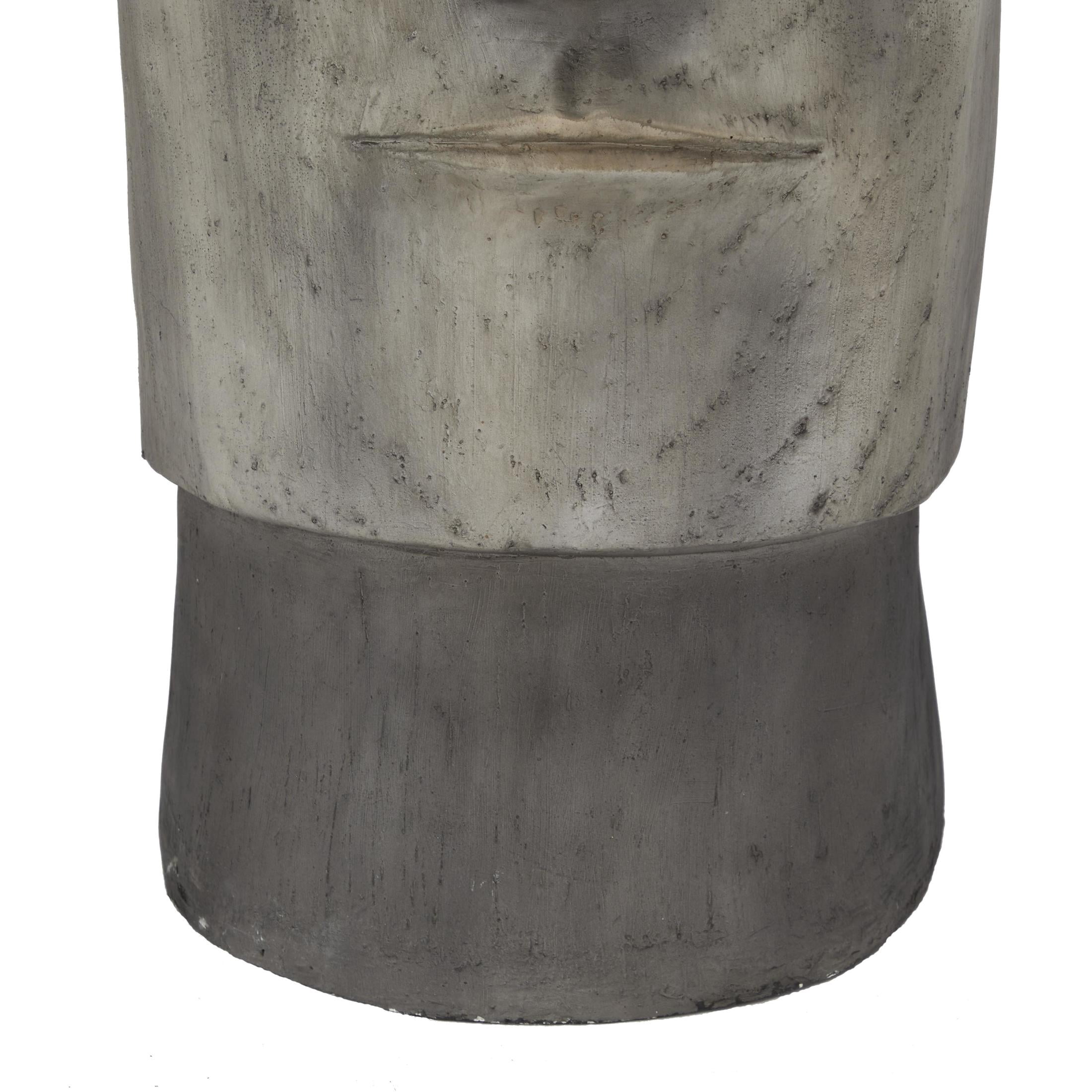 DecMode 12" x 24" Easter Island Brown Magnesium Oxide Face Planter