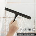 thumbnail image 4 of Tzgsonp Stainless Steel Shower Squeegee with Hook Bathroom Cleaning Tool for Window Glass Tile Mirror, Brown, 4 of 8