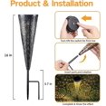 thumbnail image 5 of CHAO Luces solares para caminos, paquete de 2 luces solares impermeables, luz cónica para césped, decoración de paisaje, iluminación para jardín, paisaje, camino, lámpara, linternas (blanco cálido), 5 of 5