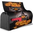 thumbnail image 3 of Halloween Holiday Pumpkin Trick Or Treat Mailbox Covers Magnetic Mail Cover Letter Post Box 21x18 in Mailwrap for Outside Garden Home Decor, 3 of 6