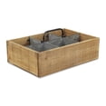 thumbnail image 1 of Organizador de Madera con 6 Compartimentos y Divisores Metálicos Cheungs Marrón, 1 of 5
