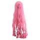 thumbnail image 3 of Peluca para cosplay de anime, rosa, larga, rizada, con trenzas y flequillo, 90 cm, 3 of 3