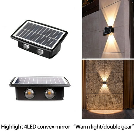 

Cherryhome Solar Wall Lamp High Brightness Automatic Charging IP65 Waterproof Auto On/Off Easy Installation Outdoor Garden Wall Lamp Yard Fence LED Light Garden Supplies