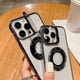 thumbnail image 4 of Magnetic Clear Case for iPhone 15 Pro Max/15 Ultra Case with Full Camera Protection [Compatible with Magsafe] Plating Camera Hidden Stand Kickstand Co, 4 of 5
