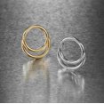 thumbnail image 4 of 16G Flower Daith Hoop Earring Stacked Septum Ring Hinged Septum Clicker Nose Ring Piercing, 4 of 7