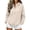 Beige, variant on Sweatshirt for Women 2026 Women Half Turtleneck Full Zip Oversized Long Sleeve Hooded Jacket, Fall Winter Warm Sweatshirt With Side Pockets