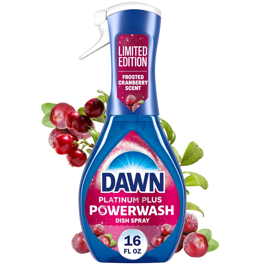 (6 pack) Dawn Powerwash Spray, Dish Soap, Dishwashing Liquid, Cranberry Scent, 1 Starter Kit, 16 fl oz