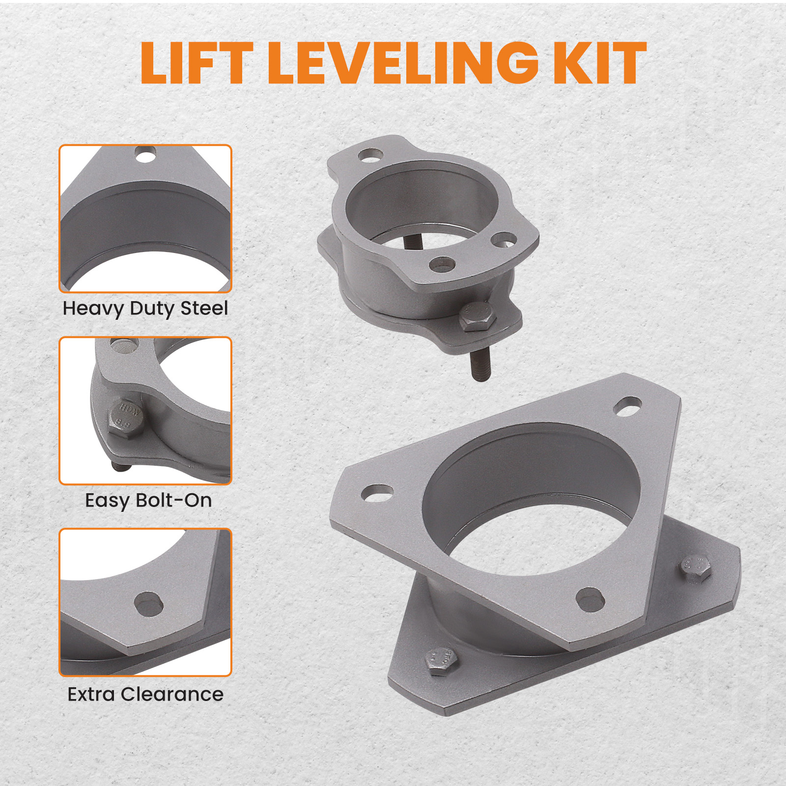 maXpeedingrods 3" Front and 2" Rear Lift Leveling Kits for Ford Explorer 2002-2005, Bolt-On Lift Strut Spacers