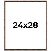 24x28 Frame Brown Bamboo with Dark Coffee/Walnut Finish | Solid Wood Picture Frame Width 0.75