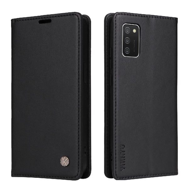 Funda para Samsung Galaxy A02S Estuche de Cuero PU Tipo Cartera con Ranuras para Tarjetas y Cierre Magnético