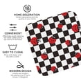 thumbnail image 3 of Sigee Ladybugs Of Black And White Checkers for Water-Resistant, Heat-Resistant, Non-Slip Leather Coasters Set, Ideal for Coffee Table, Office, Bar, Home Decor-Square, 3 of 6